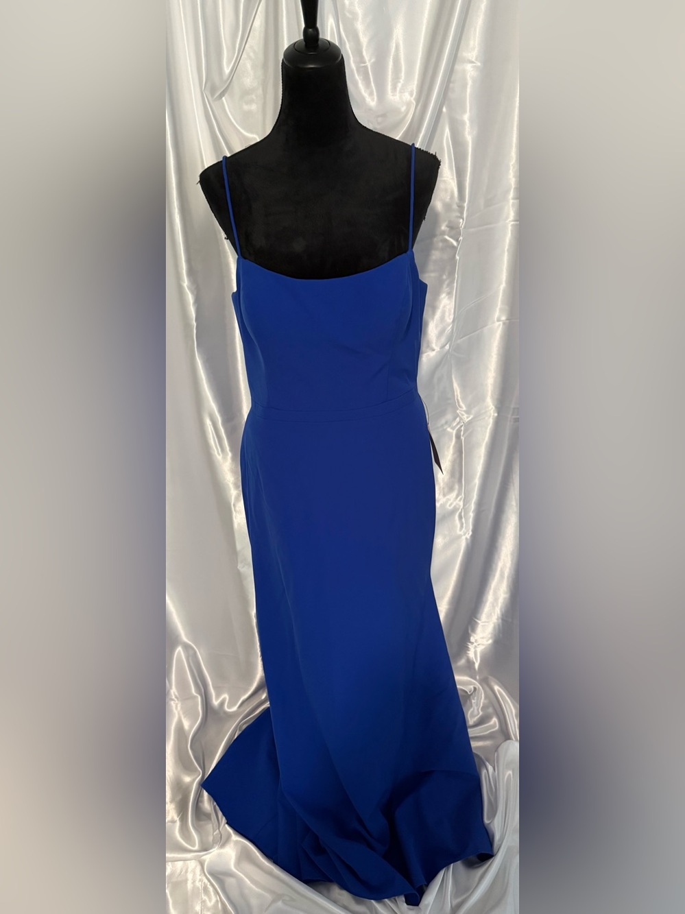 Classic Cobalt Blue Spaghetti-Strap Maxi Dress